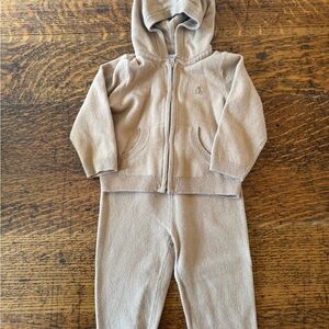 Baby Gap Tan sweater set with bear ears